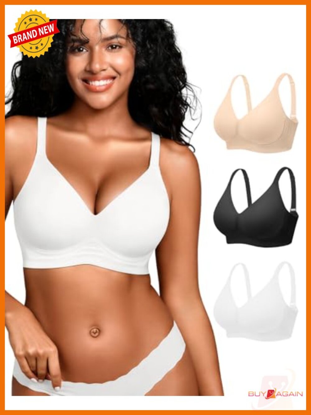 Seamless Jelly Bras Wireless Multipack - Natural Lift & Support Everyday Wear